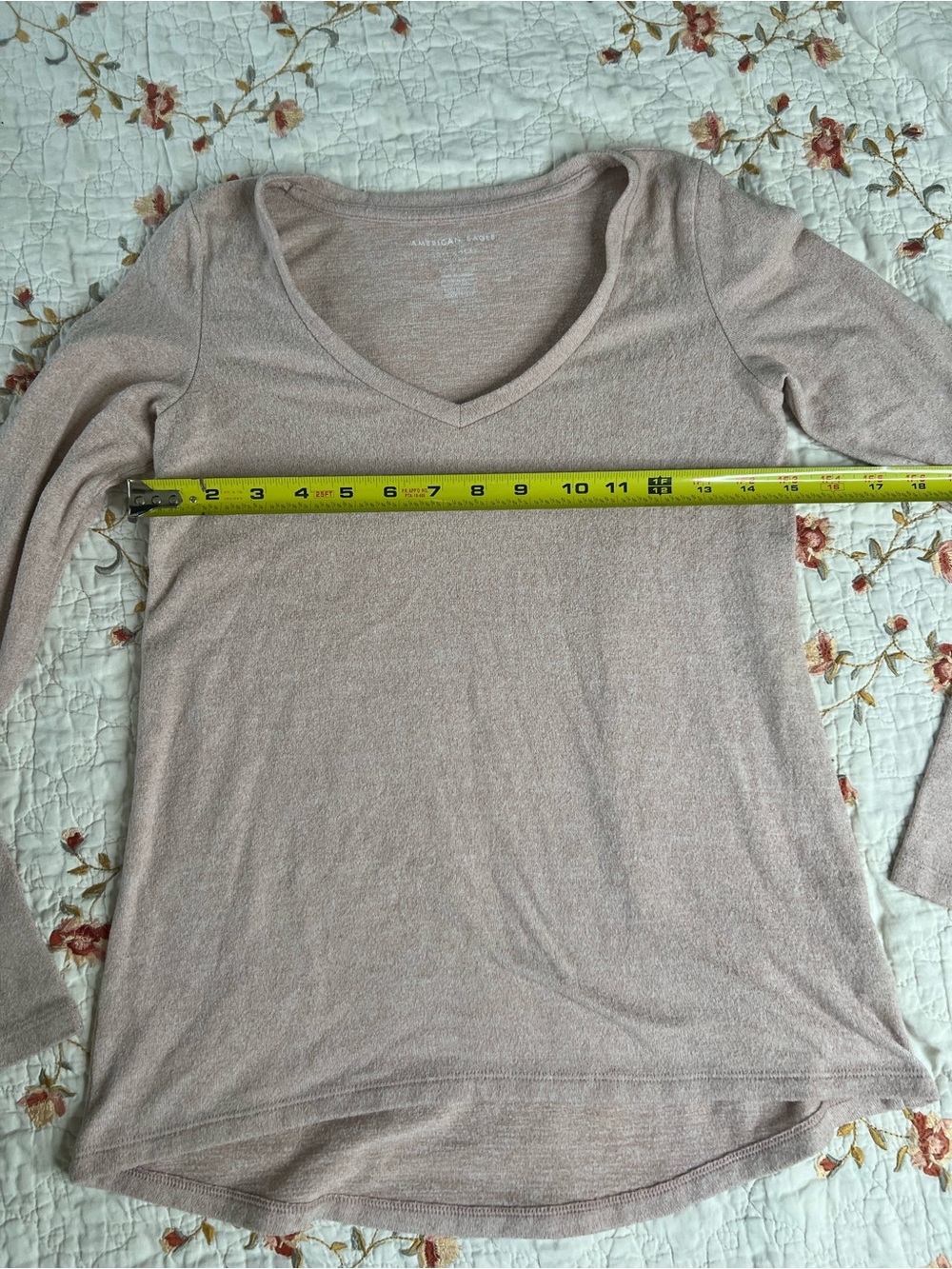 soft v neck pink top